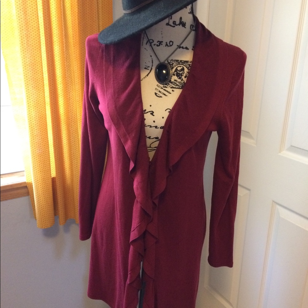 Silk & Cashmere Elie Tahari sweater, merlot color